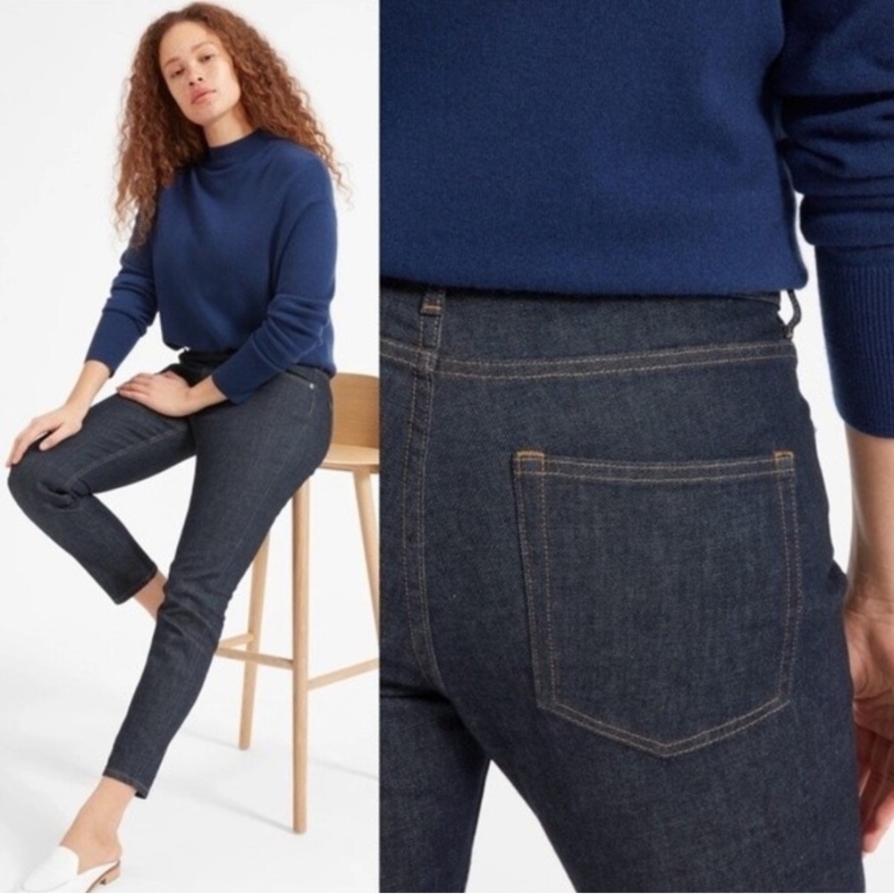 Everlane Jean 27R 4 XS/S Dark Blue Skinny Stretch Ankle Minimalist Basic (28x27)